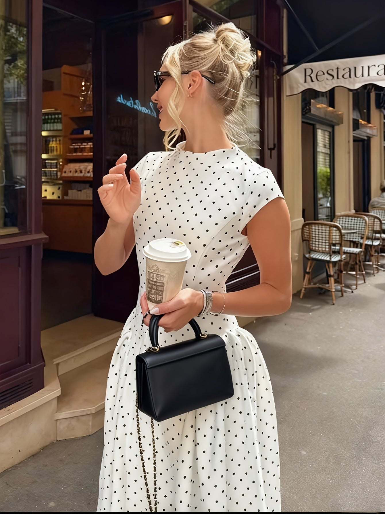 Charlotte Polka Dot Midi Dress