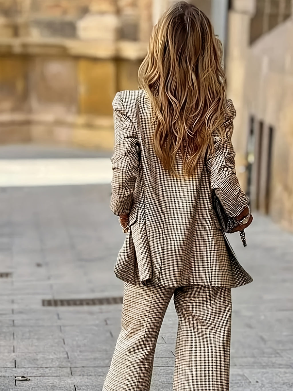Olivia Plaid Tailored Blazer
