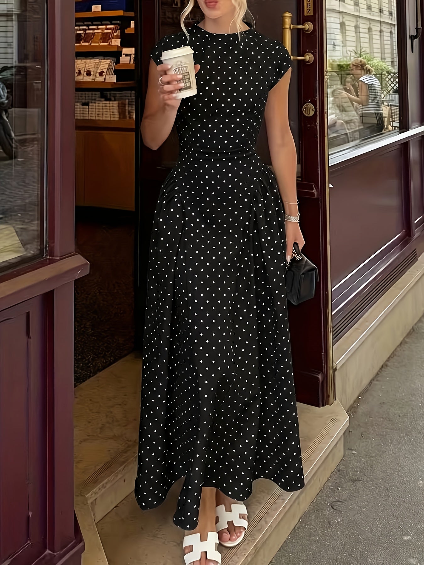 Charlotte Polka Dot Midi Dress