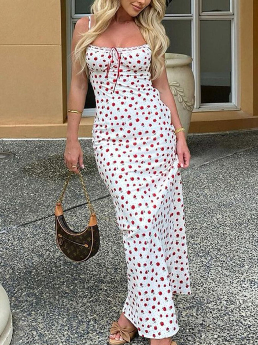 Amelia Floral Lace Cami Dress