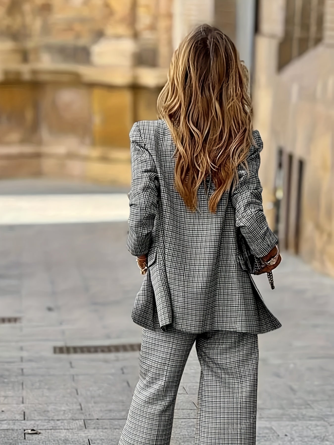 Olivia Plaid Tailored Blazer