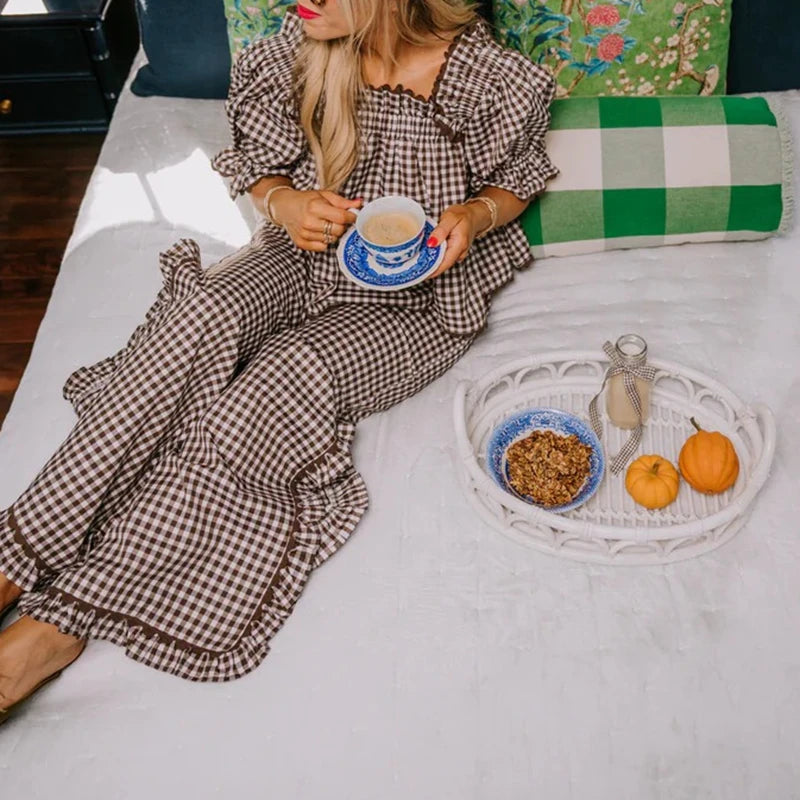 Ella Plaid Lounge Set