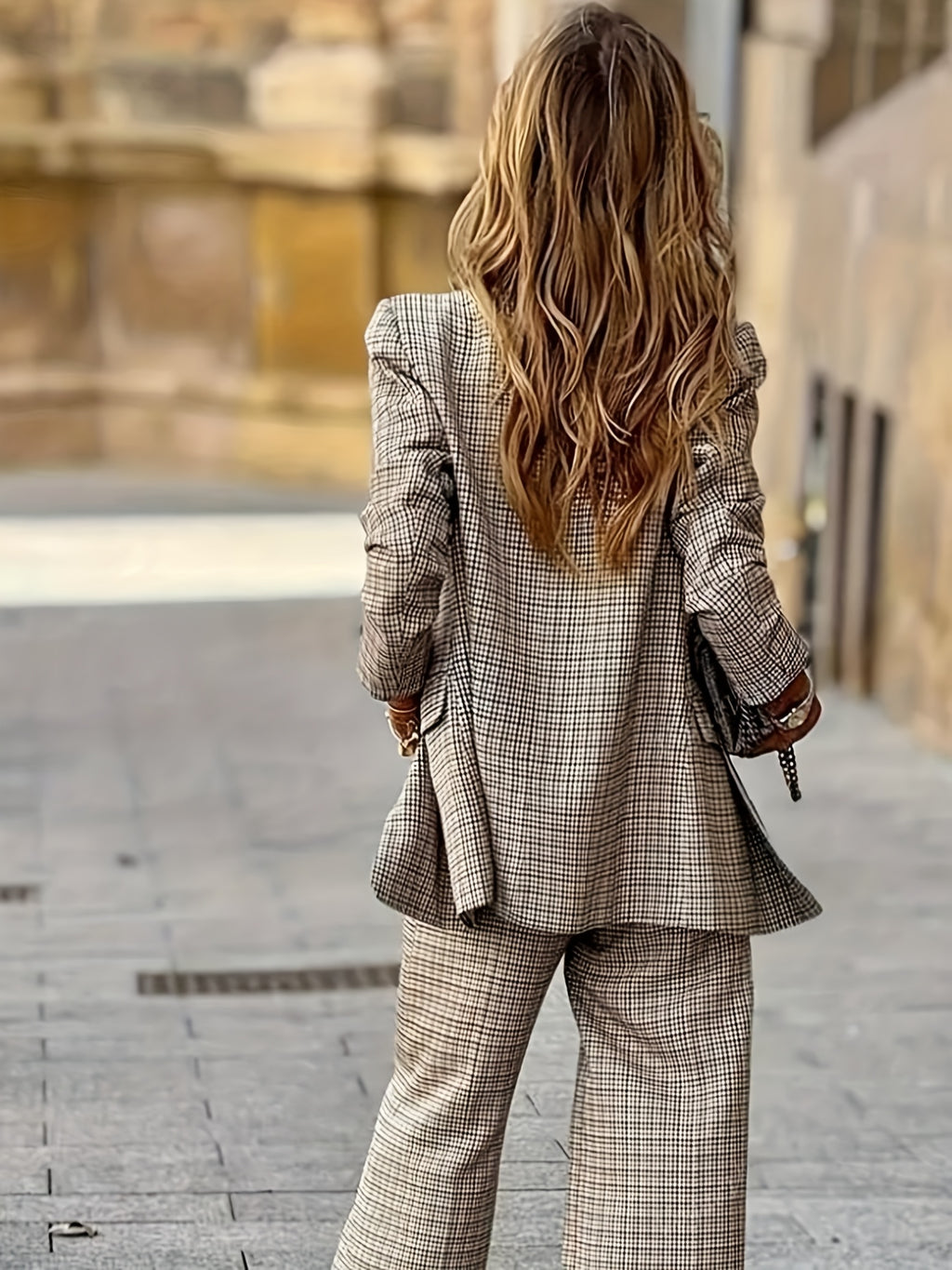 Olivia Plaid Tailored Blazer