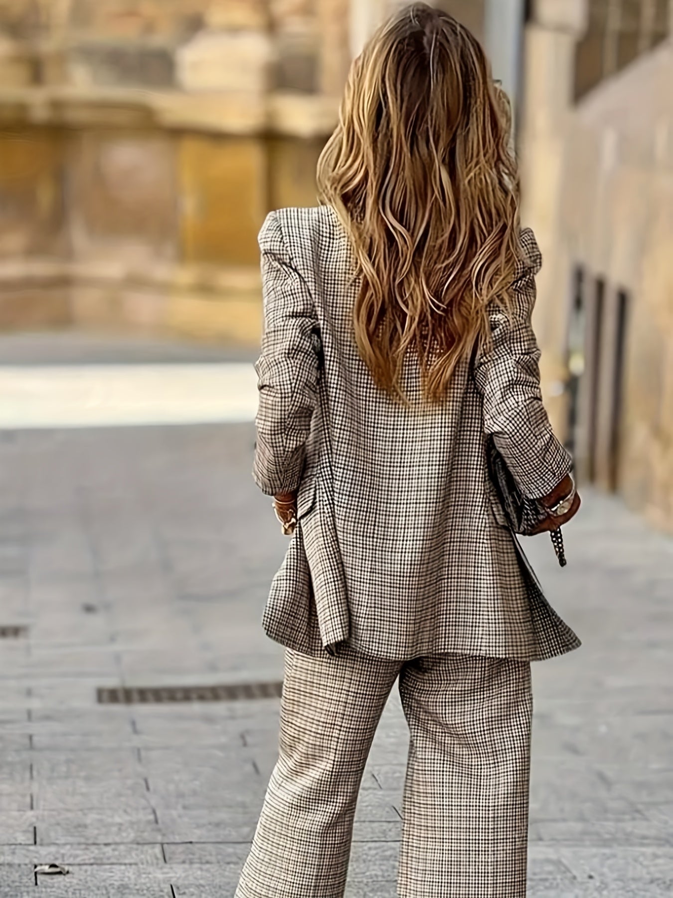 Olivia Plaid Tailored Blazer