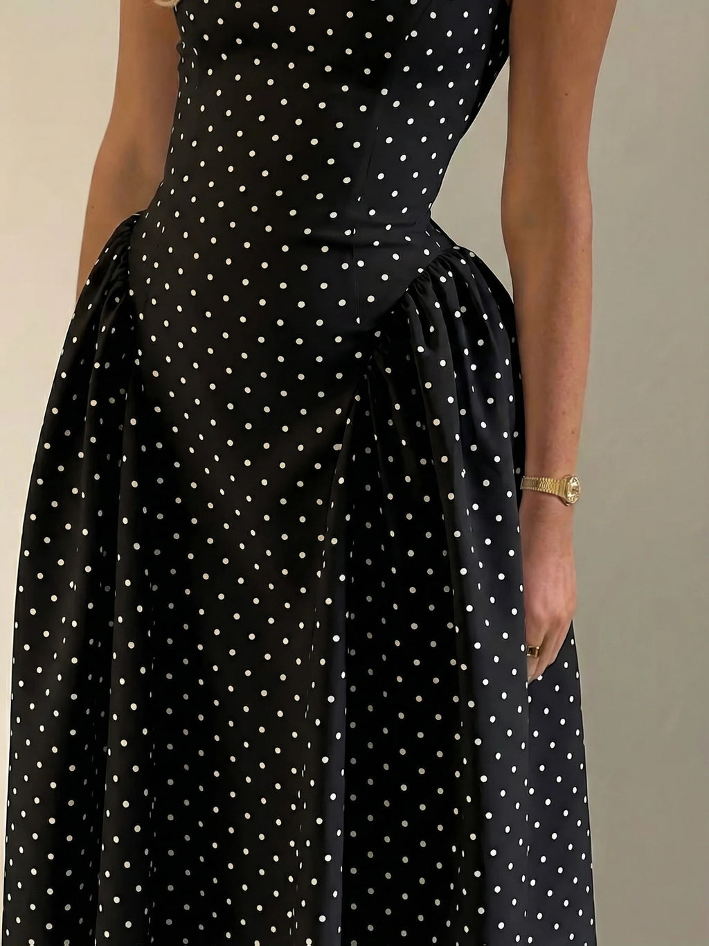Charlotte Polka Dot Midi Dress